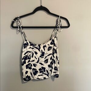 NWT Old Navy floral tie shoulder tank top